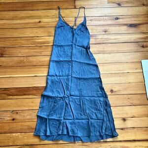 Victorias secret gray blue slip midi dress Small